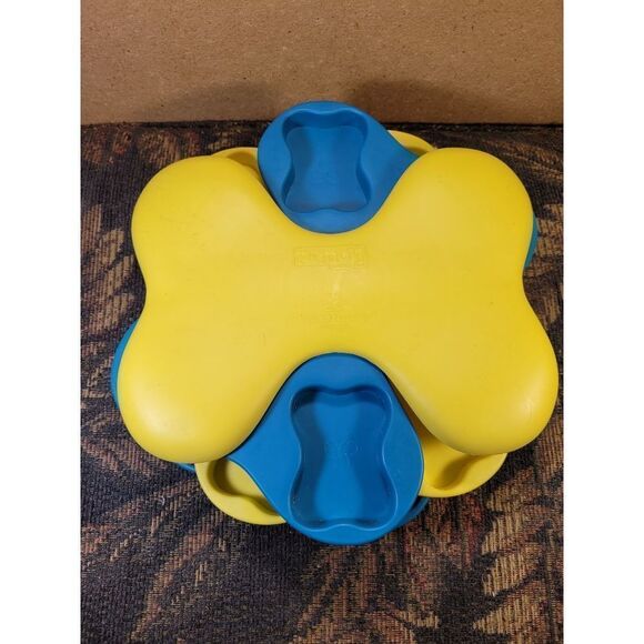 Outward Hound Nina Ottosson Dog Tornado Blue/Yellow Puzzle Game Pet Treat Toy - Picture 7 of 7